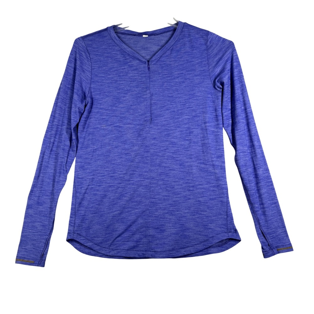 Lululemon Half Zip Top Womens Small Blue‎ Purple Casual Gym Athleisure Gorpcore
